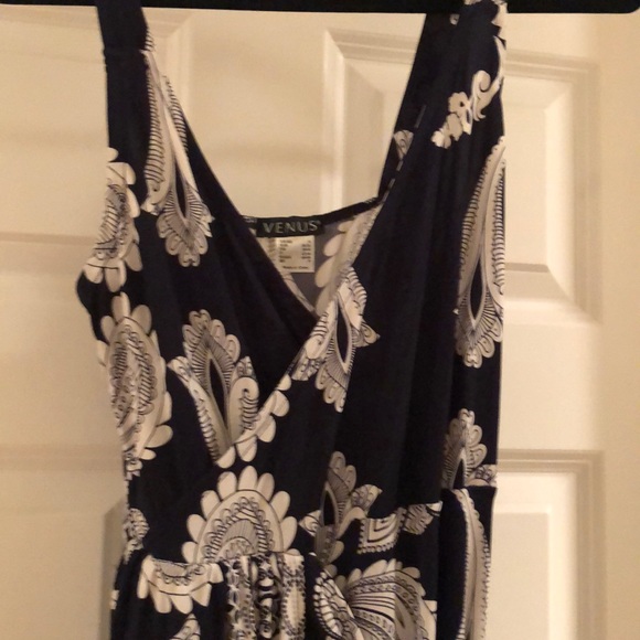 Navy and white maxi dress - Picture 3 of 3